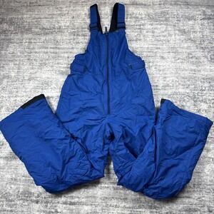 Columbia Blue Youth XL Ski Bibs Suspenders Dual Coating For Snow